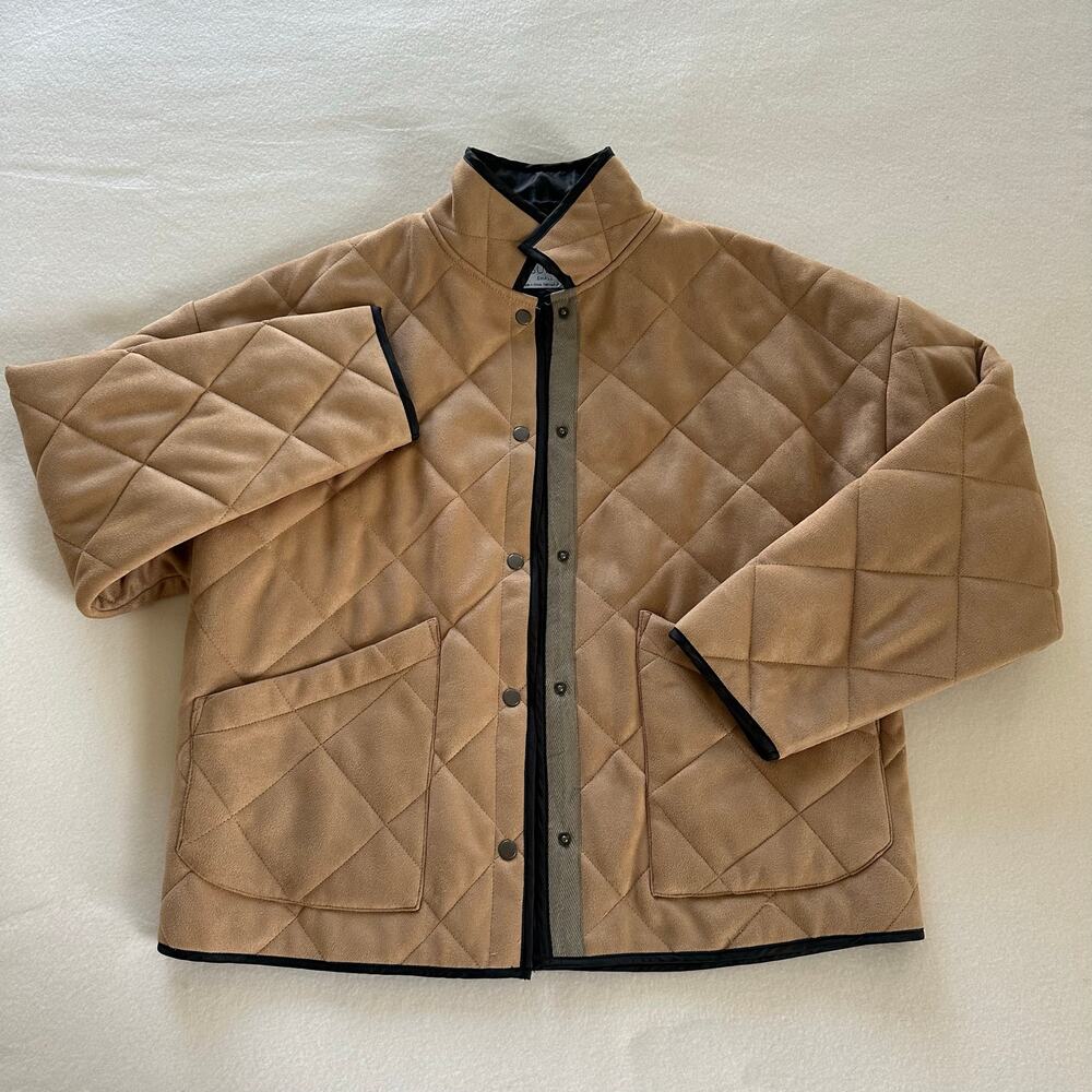 Z Supply Quilted Puff Lightweight Jacket Tan Color Size S - Picture 8 of 12